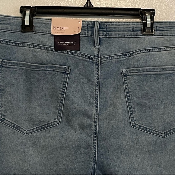 NYDJ Woman Slim Bootcut Raw Fray Jeans Size: 16 - Picture 4 of 9